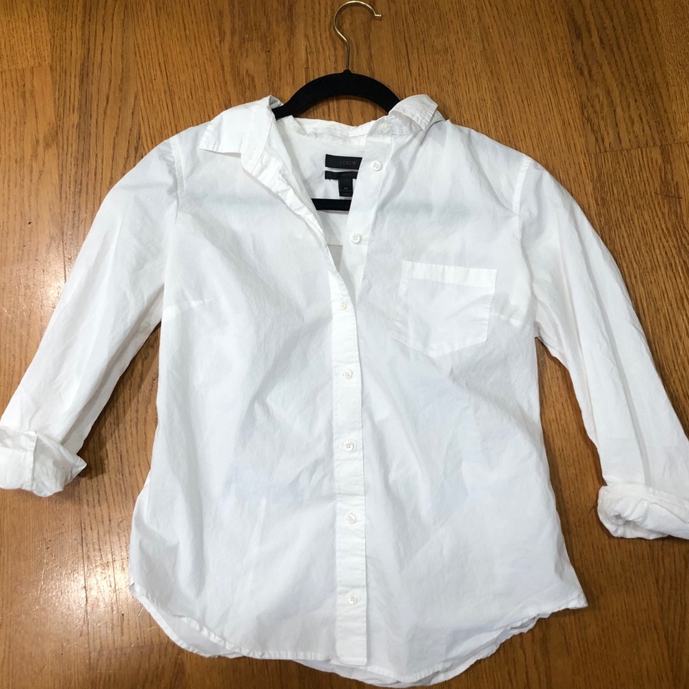 Classic J. Crew White Button Down